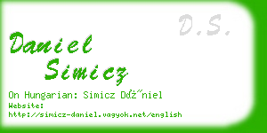 daniel simicz business card
